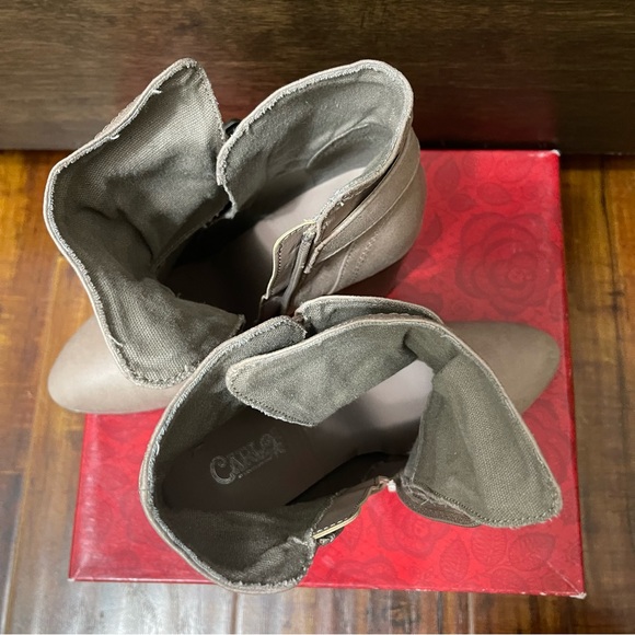 Carlos by Carlos Santana brown buckle Pipping Rose boots SIZE 7M - Picture 4 of 9